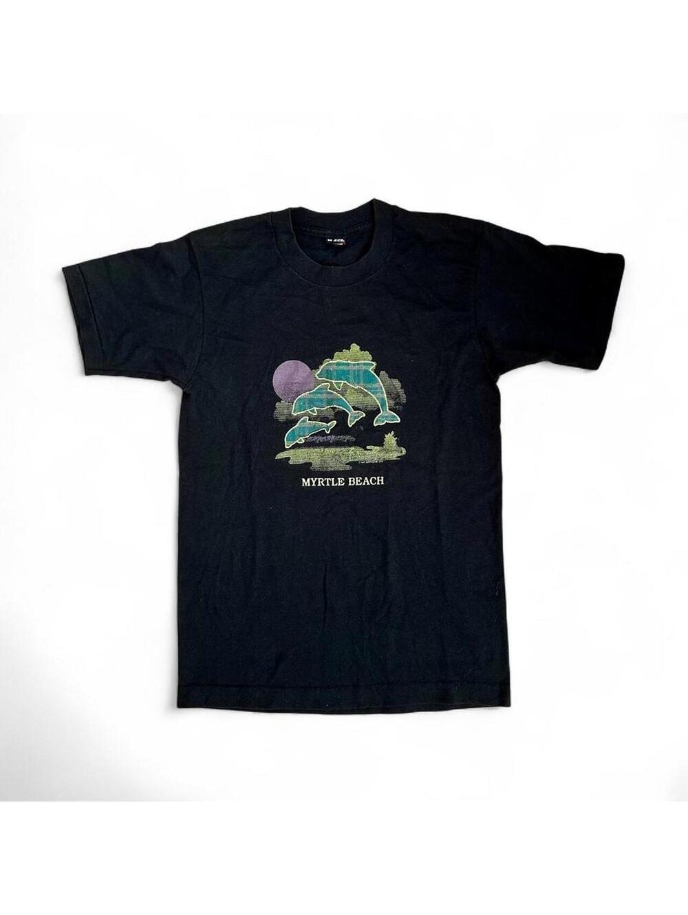 Vintage 80s/90s Myrtle Beach Dolphin T Shirt S Screen Stars Best Single Stitch